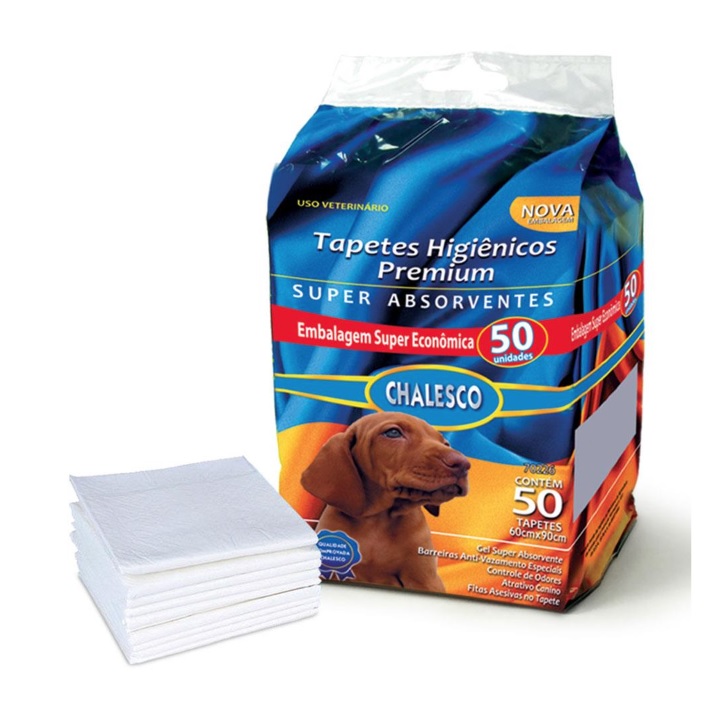 Tapete Higiênico para Cães Chalesco 90cm x 60cm – 50 Unidades na Casas Bahia