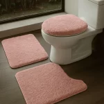 Tapete para Banheiro 3 Peças Pelúcia Algodão Macio Antiderrapante na Shopee