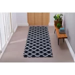 Tapete Passadeira Geométrico Jacquard Antiderrapante 1,40 X 0,50 M na Shopee