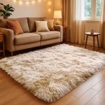Tapete Sala 1,00 X 1,50 Peludo Shaggy Macio Quarto Felpudo na Shopee