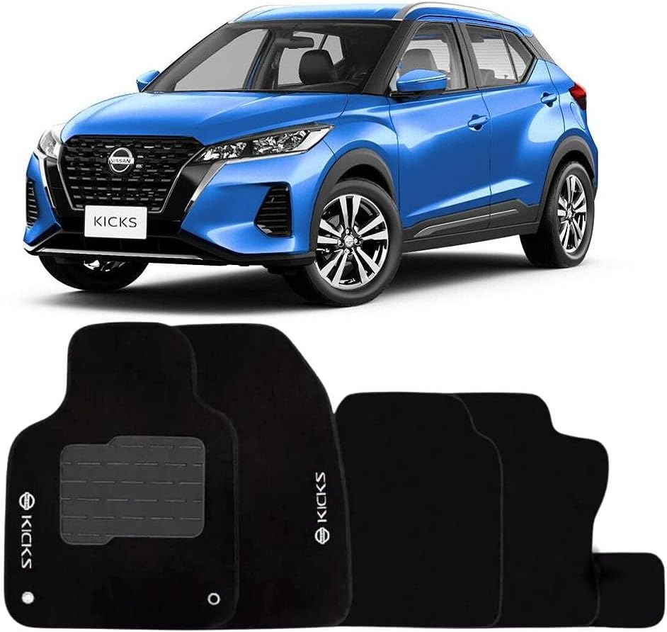 Tapetes de Carpete 05 Peças, Preto – Nissan Kicks na Amazon