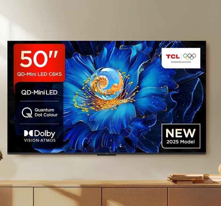 TCL 4K QD-Mini LED TV 50“ C6KS GOOGLE TV DOLBY VISION E DOLBY ATMOS na Amazon