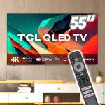 TCL C635 – Smart TV QLED 55″ 4K UHD, Google TV, Wifi, Bluetooth na Amazon