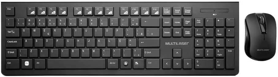 Teclado e Mouse Sem Fio Multilaser Slim 2.4Ghz ABNT 2 – TC212 na Amazon
