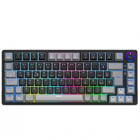 Teclado Gamer SuperFrame Ribbon, Wireless, RGB, Switch Red, 75%, ABNT2, Hot Swap, Black/Grey na Terabyte Shop