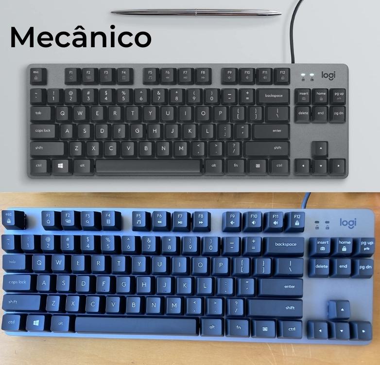 Teclado Mecânico com fio Logitech K835 TKL com Estrutura de Alumínio e Switch Red Linear na Aliexpress