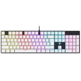 Teclado Mecânico Gamer Force One Avro Rainbow Switch Blue Anti-Ghost Teclas Milky Branco e Preto US - FR.TC.AV.02 na Terabyte Shop