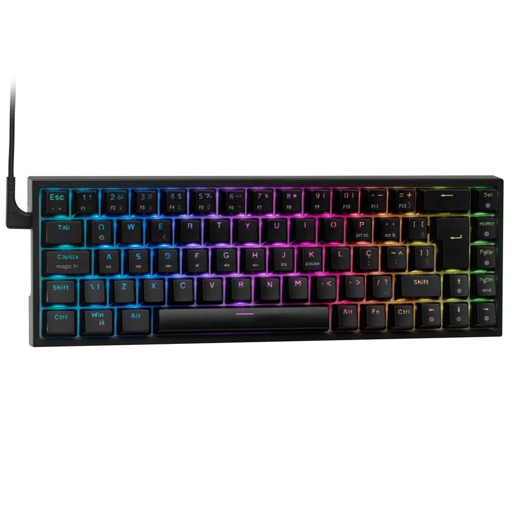 Teclado Mecânico Gamer Husky Gaming HailStorm, Preto – RGB, 65%, Switch Gateron Red, ABNT2 – HGMO006 na KaBuM!