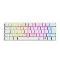 Teclado Mecânico Gamer KBM! GAMING TG600, Branco, 60% E ABNT2, RGB, Switch Gateron Blue - KGTG600BRAZ na KaBuM!