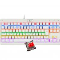 Teclado Mecânico Gamer Redragon Dark Avenger Lunar White IIuminação Rainbow Switch Vermelho K568W-R na Amazon