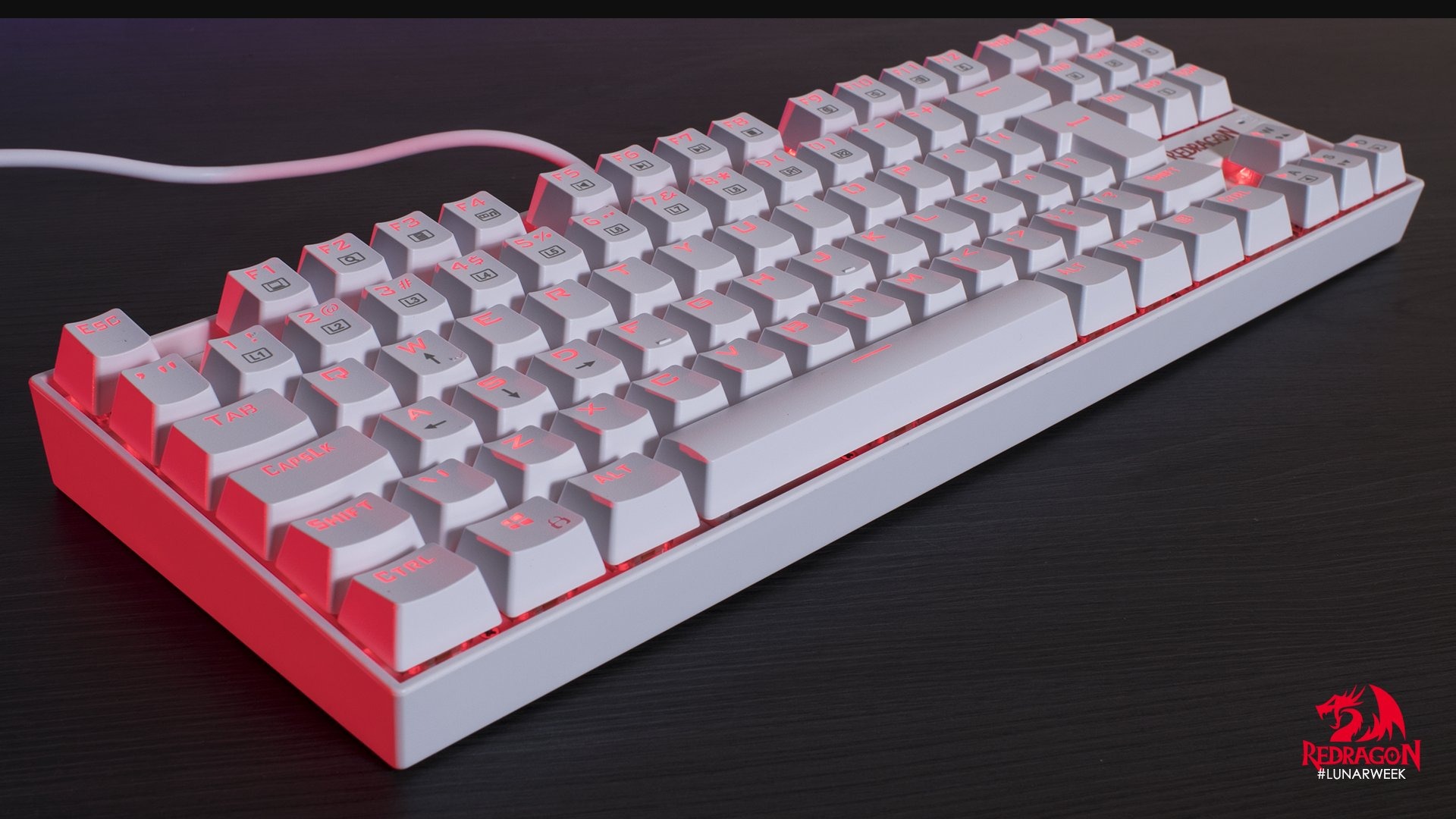 Teclado Mecânico Gamer Redragon Kumara Lunar Single Color LED Switch K552W-2, Branco na Amazon