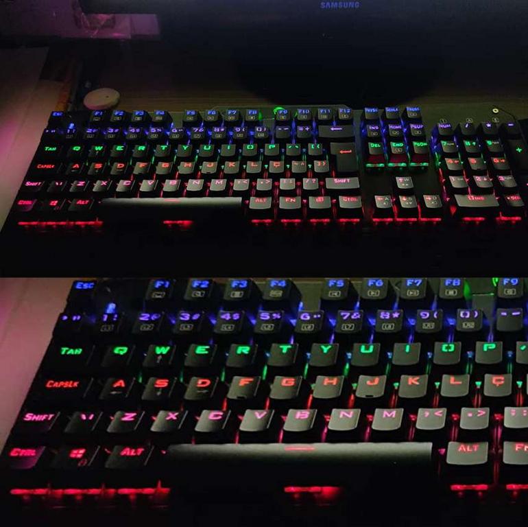 Teclado Mecânico Gamer T-Dagger Battleship Rainbow na Amazon