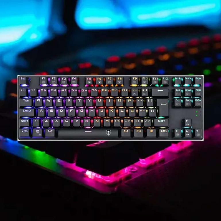Teclado Mecânico Gamer T-Dagger Bora, RGB, Switch Outemu Blue, ABNT2 – T-TGK315-BLUE na Magazine Luiza
