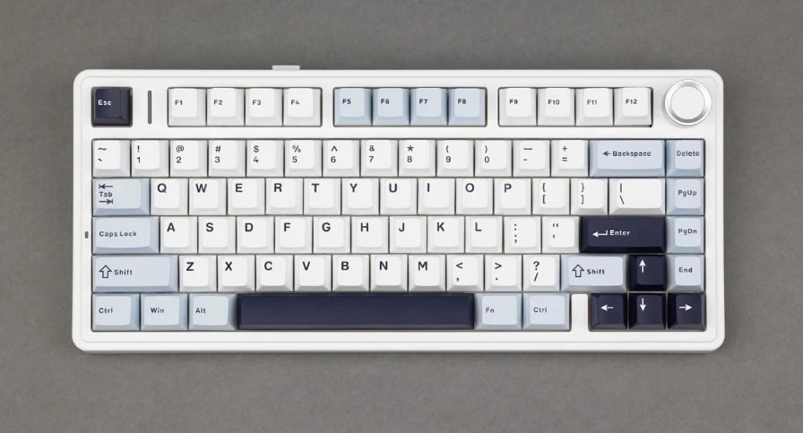 Teclado Mecânico Sem Fio AULA F75 RGB, Hot Swap, Keycaps PBT, Com Knob de Volume na Aliexpress