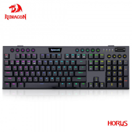 Teclado Redragon Horus K618 RGB Bluetooth 5.0 sem Fio USB 2.4G na Aliexpress