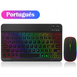 Teclado sem Fio e Mouse para Ipad 10 Polegadas Retroiluminado - Goojodoq na Aliexpress