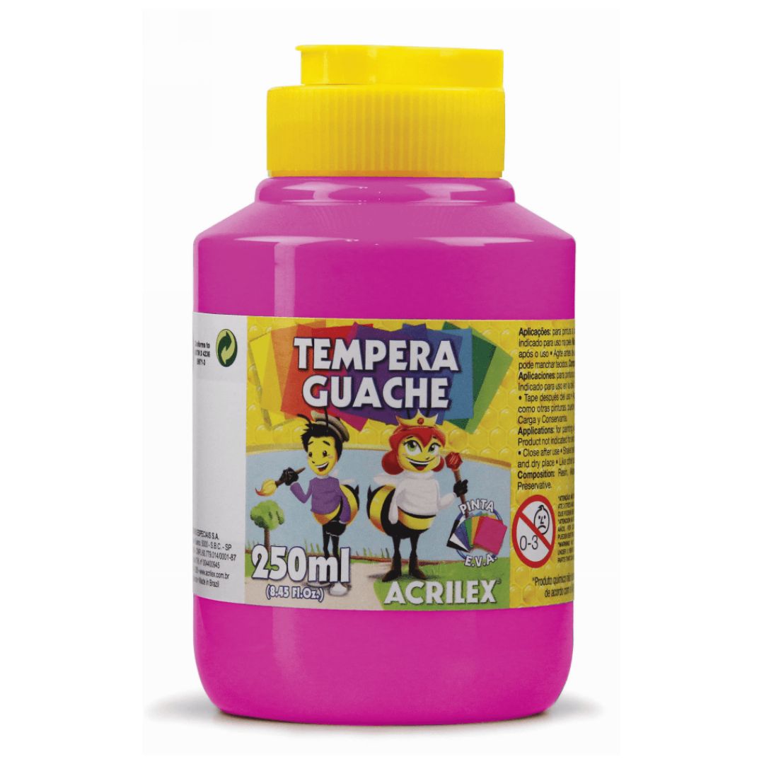 Tempera Guache, Acrilex 020250549, Magenta, 250 ml na Amazon