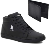 Tênis Estilo Botinha Casual Polo Plus Cano Alto Masculino Confort + Carteira na Amazon