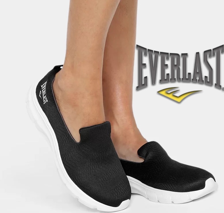 Tênis Everlast Confort Knit Feminino – Preto+Cinza na Netshoes