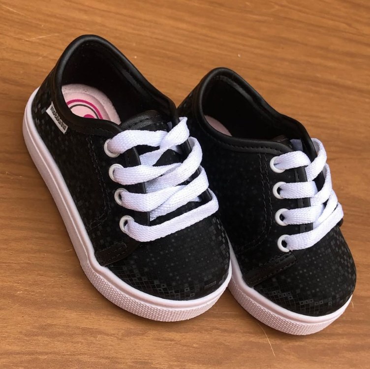 Tênis Infantil Molekinha Mini Print Preto na Dafiti