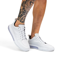 Tênis Masculino Gel Amortecimento Cadarço Fitness Moderno Branco 38 na Dafiti