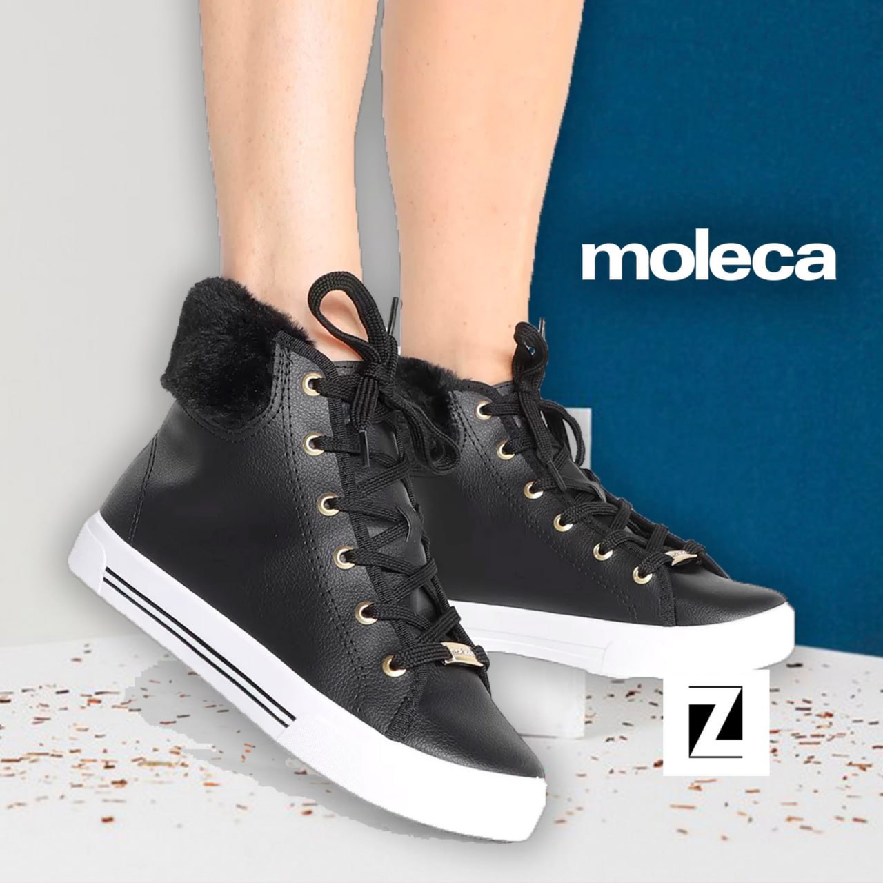 Tênis Moleca C/ Pelo Cano Médio Feminino na Zattini