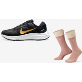 Tênis Nike Air Zoom Structure 24 Feminino + 3 Pares de Meia Nike Everyday Plus Cushioned Unissex na Nike