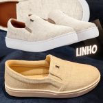 Tênis Santa Lolla Slip On Linho Feminino Off white na Magazine Luiza