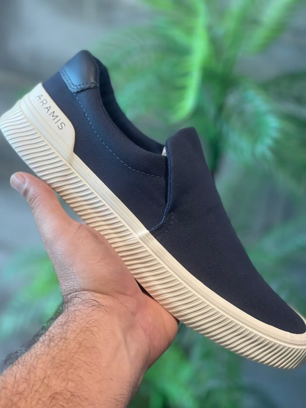 Tênis Slip On Aramis Liso Azul-Marinho na Dafiti