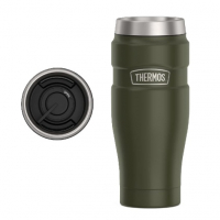 THERMOS Copo De Viagem Isolado A Vácuo Inoxidável King, 473 Ml, Verde-militar na Amazon