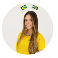Tiara Bandeira Do Brasil Com Hastes De Metal - Futfanatics na FutFanatics