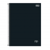 Tilibra 305421 Universitário 10 Matérias Zip - Caderno Espiral, Capa Dura, 160 Folhas, Preto na Amazon