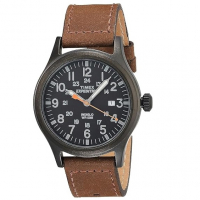 Timex Relógio Masculino Expedition Scout De 40 Mm – Caixa Preta E Mostrador Com Pulseira Deslizante De Couro Oliva na Amazon