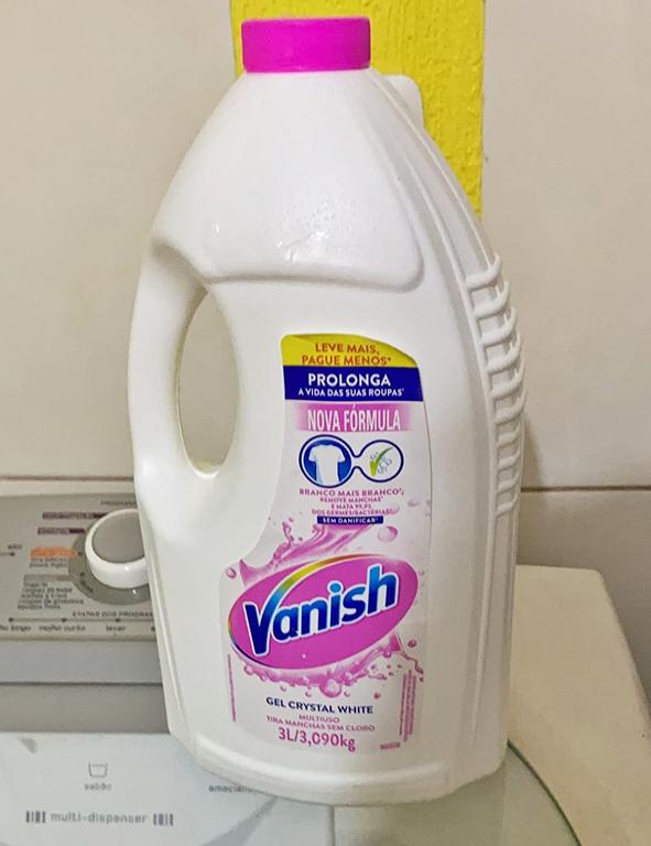 Tira Manchas em Gel Vanish Crystal White 3L para roupas brancas na Amazon