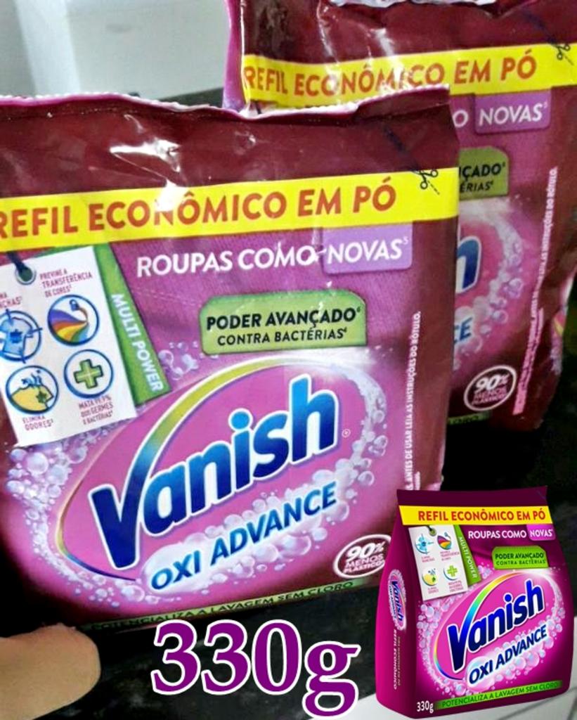 Tira Manchas em Pó Vanish Oxi Advance 330g Refil Econômico para roupas coloridas, Vanish, Rosa na Amazon