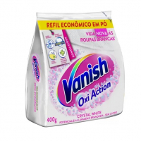 Tira Manchas Vanish Crystal White Oxi Action Em Pó - Refil 400g na Magazine Luiza