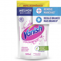 Tira Manchas Vanish Líquido Crystal White Para Roupas Brancas Refil Econômico 500ml na Amazon