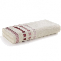 Toalha De Banho Karsten Calera Ivory/Rosa na Karsten