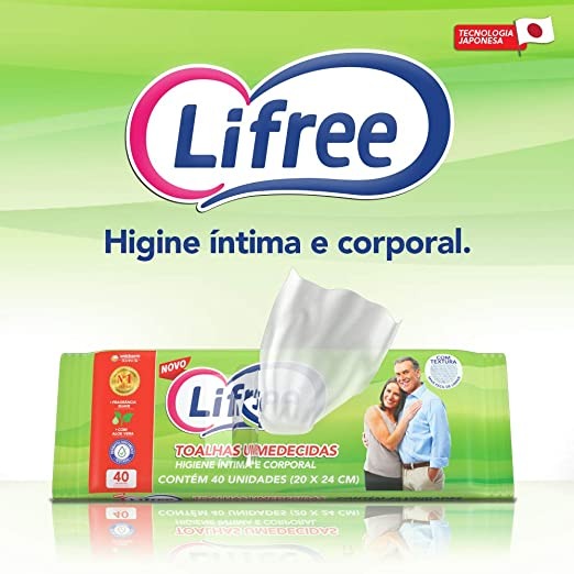 Toalha Umedecida Lifree Sache Com 40, Lifree, Branco na Amazon