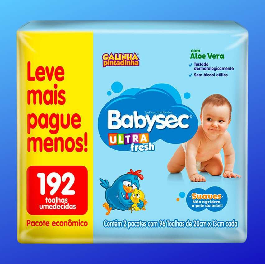 Toalhas Umedecidas para Bebês Babysec Ultrafresh – 192 Unidades na Casas Bahia