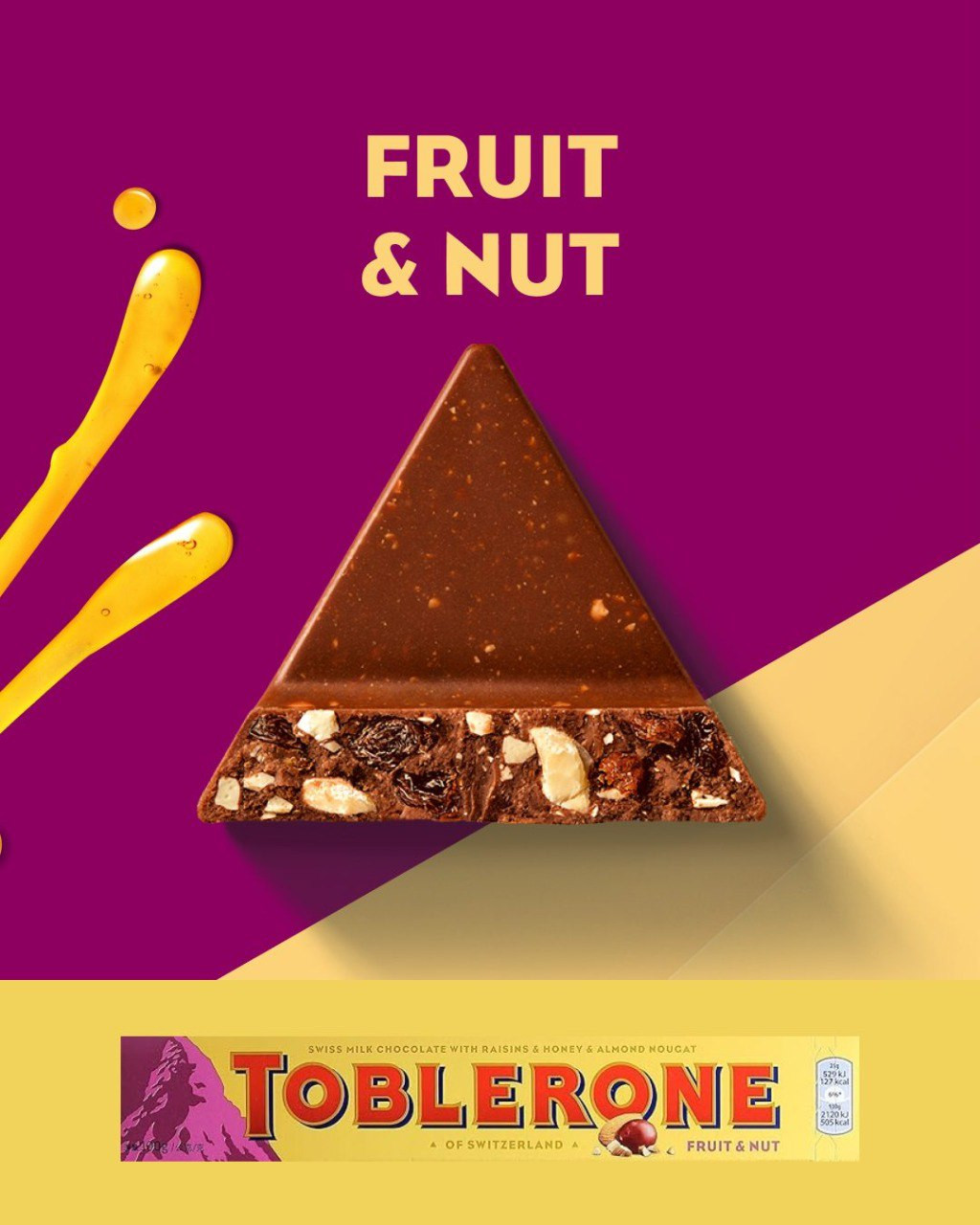 Toblerone Fruit & Nut 100G na Amazon