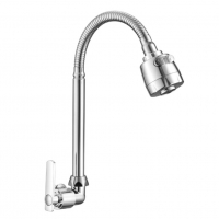 Torneira Cozinha Gourmet Bancada Parede Flexível 1/4 Volta Cromo na Shopee
