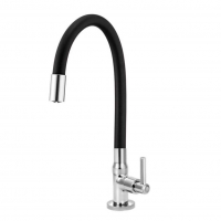 Torneira Para Cozinha De Mesa Bica Flexível Gourmet Preta na Amazon