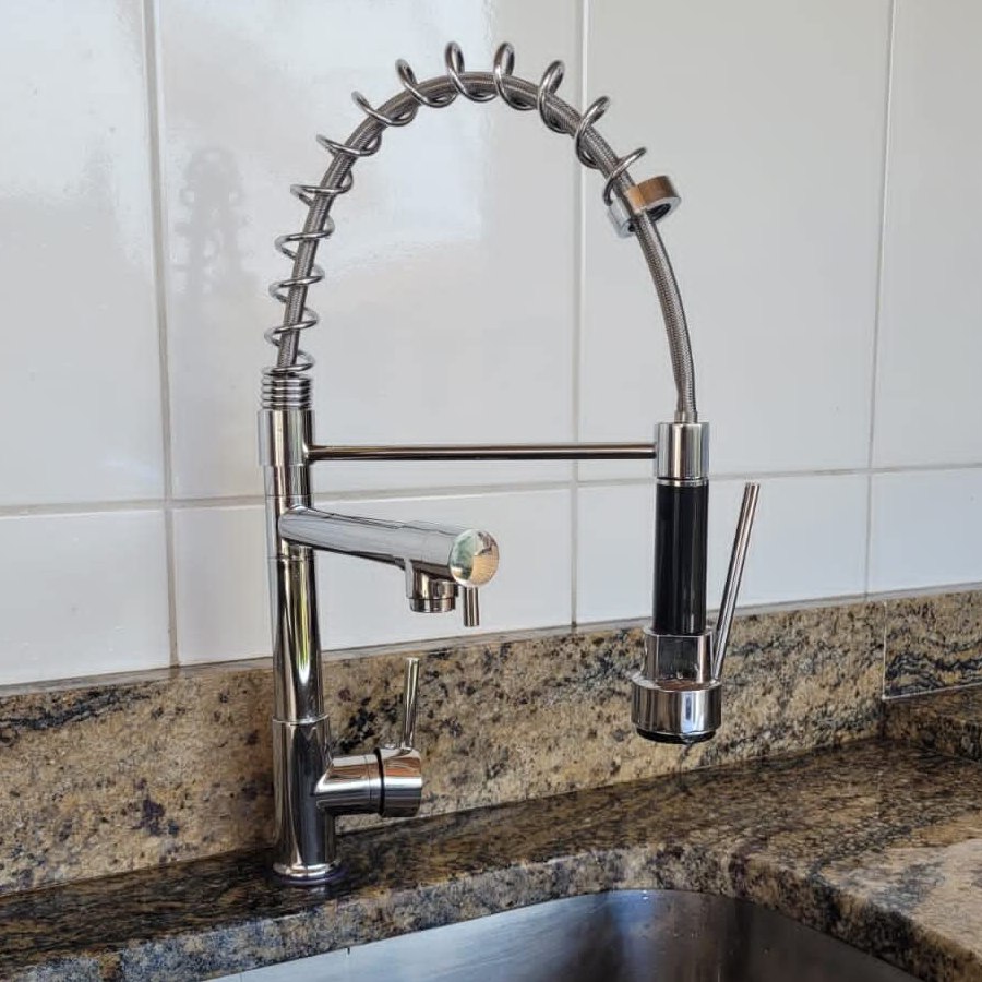 Torneira Para Cozinha Gourmet Misturador Monocomando Munim Pingoo casa – Prata na Extra