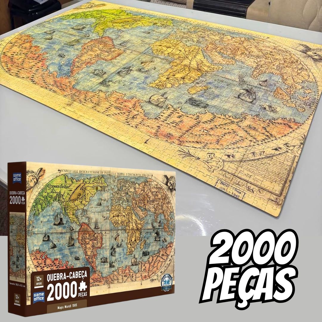 Toyster – Quebra-cabeça: Mapa Mundi 1565-2000 peças – Game Office na Amazon
