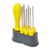 Tramontina 41110506 Jogo De Chaves De Fenda Com Pontas Intercambiáveis, Conjunto De 6 Peças, Amarelo na Amazon