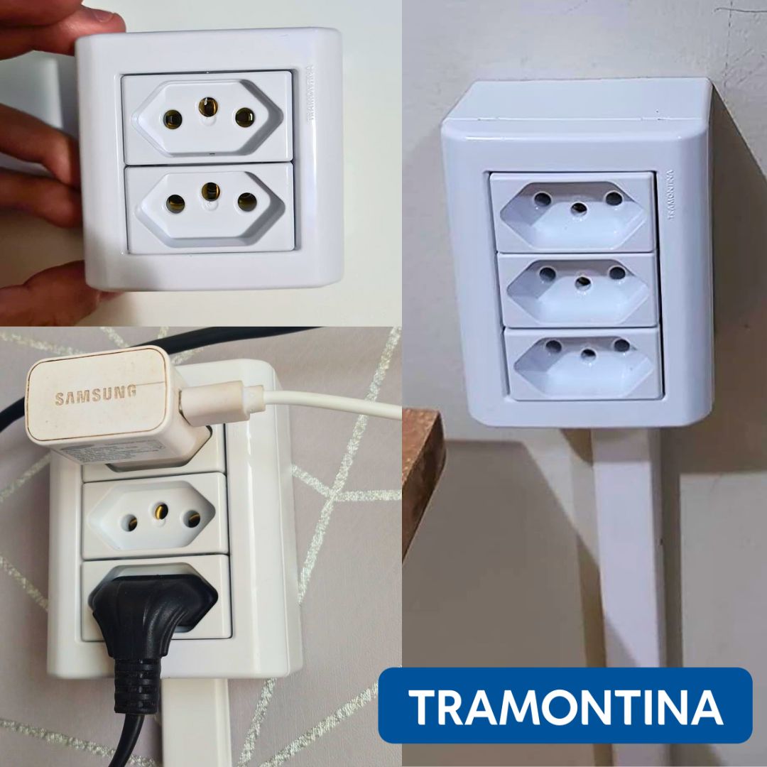 Tramontina Caixa de Sobrepor com 2 Tomadas 2P+T 20 A 250 V – LizFlex na Amazon