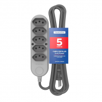 Tramontina Extensão Múltipla 5 M 5 Tomadas 2P+T 10 A 250 V na Amazon