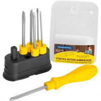 Tramontina Jogo De Chaves De Fenda Com Pontas Intercambiáveis, Conjunto De 6 Peças na Amazon