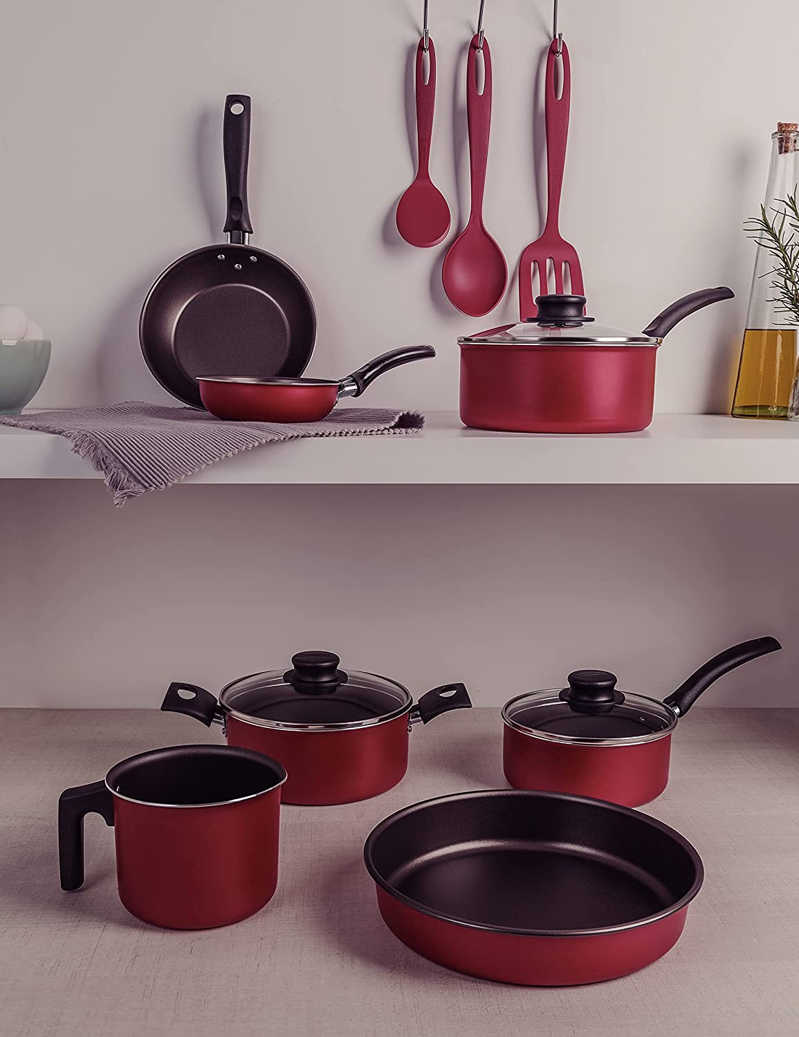 Tramontina KIT PARA COZINHA 10 PEÇAS TURIM VERMELHO na Amazon